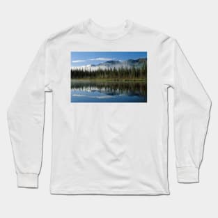 Boreal Forest Along Lake Edge Nutzotin Mountains Long Sleeve T-Shirt